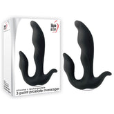 Adam & Eve 3-Point Prostate Massager for Ultimate Pleasure Black Prostate Tools